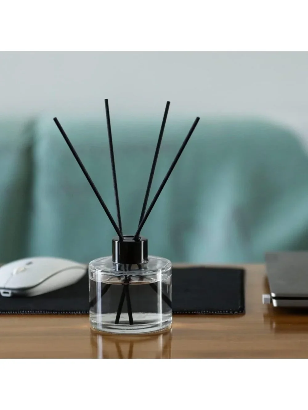 4PCS Refillable Glass Diffuser Bottles with Reeds & Funnel - Home Fragrance